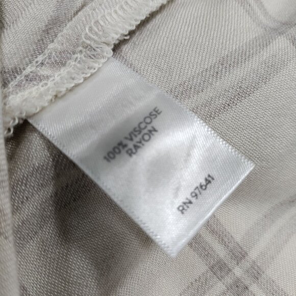 J. Jill Plaid Classic Button Front Long Sleeve Viscose Tunic Shirt Medium NWT - Picture 6 of 11